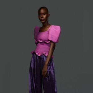 NWT ORIRE NAMA TOP Puff Sleeve Top  SZ 4